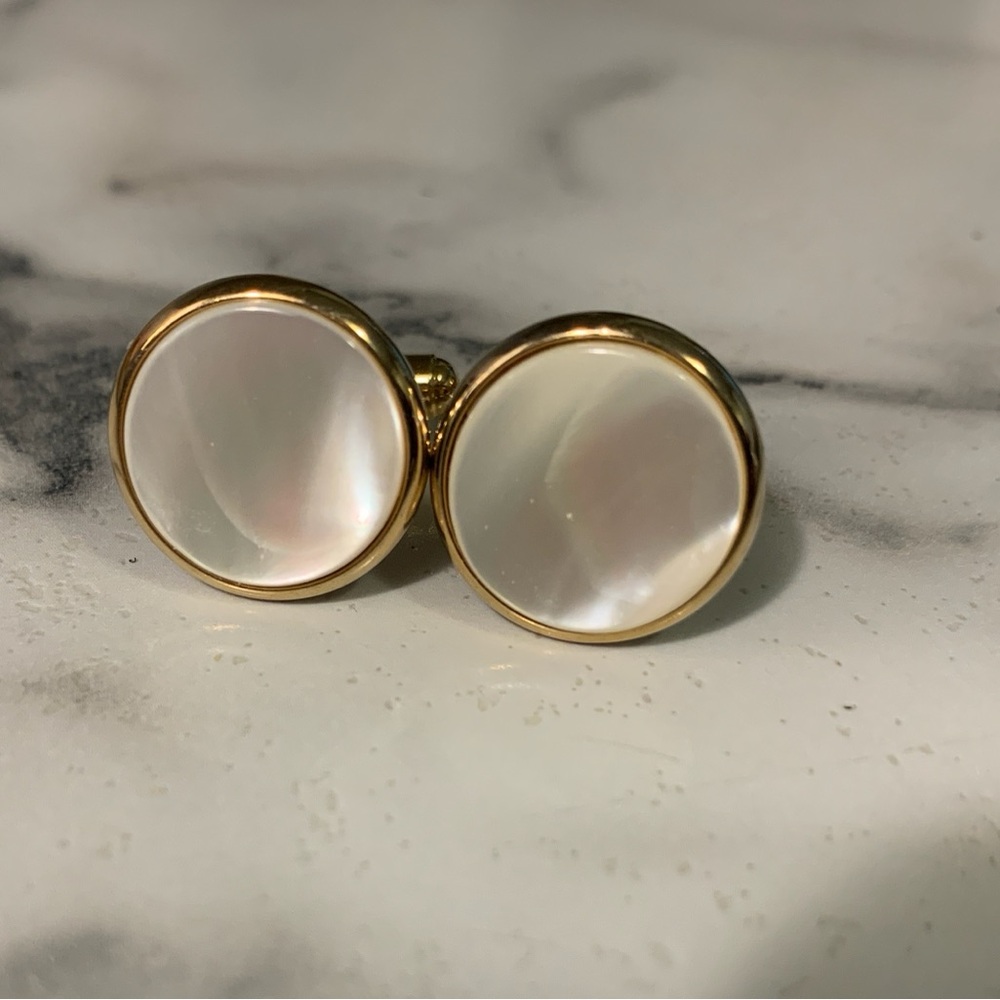 Gold and Mother of Pearl Cufflinks
